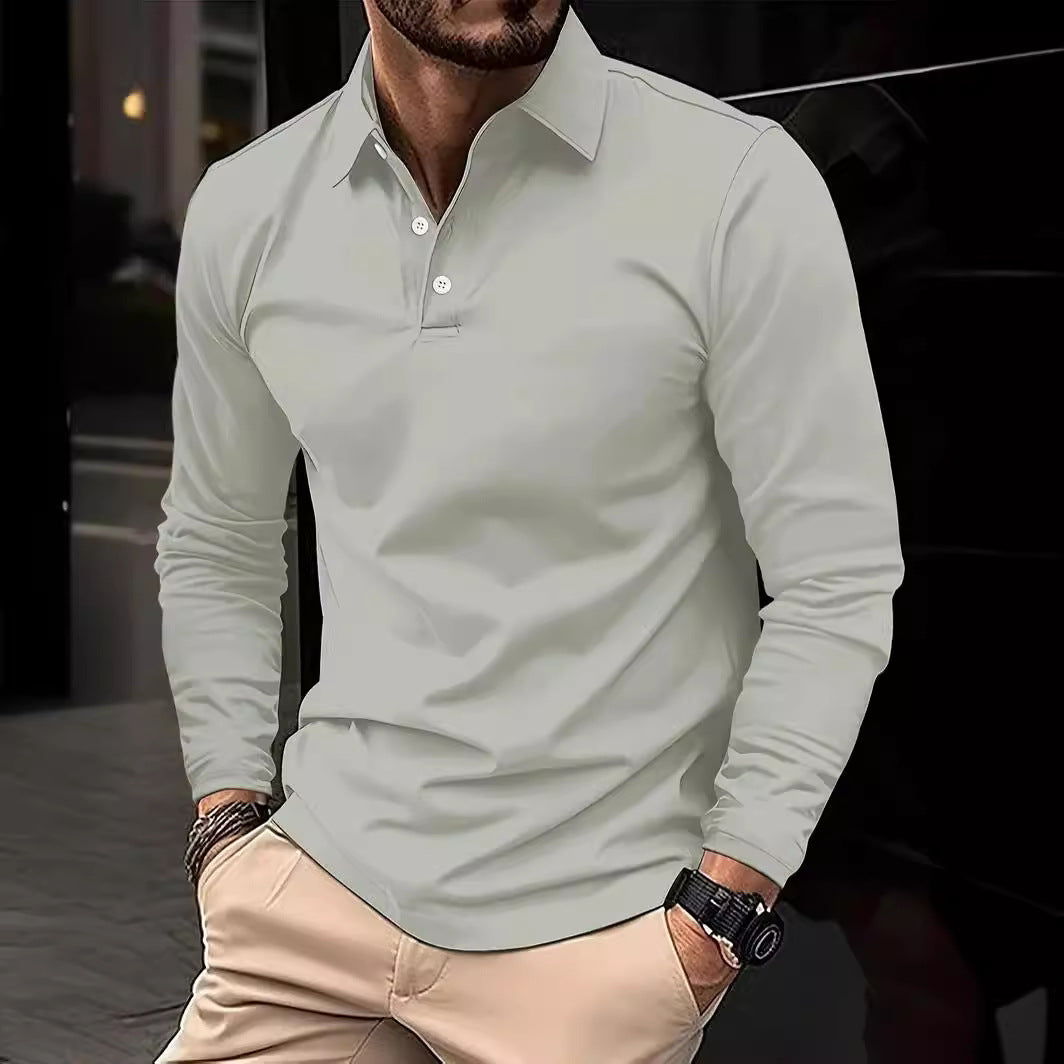 High Sense Casual Solid Color Buttons Short Sleeve by null