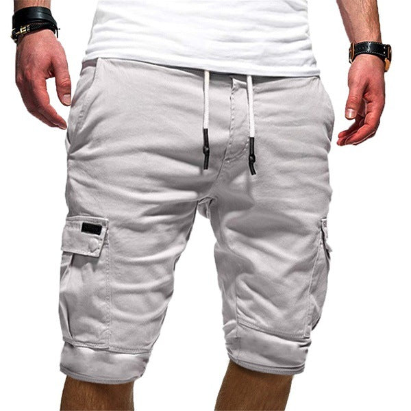 Men Casual Jogger Sports Cargo Shorts Military Combat Workout Gym Trousers Summer Mens Clothing by null
