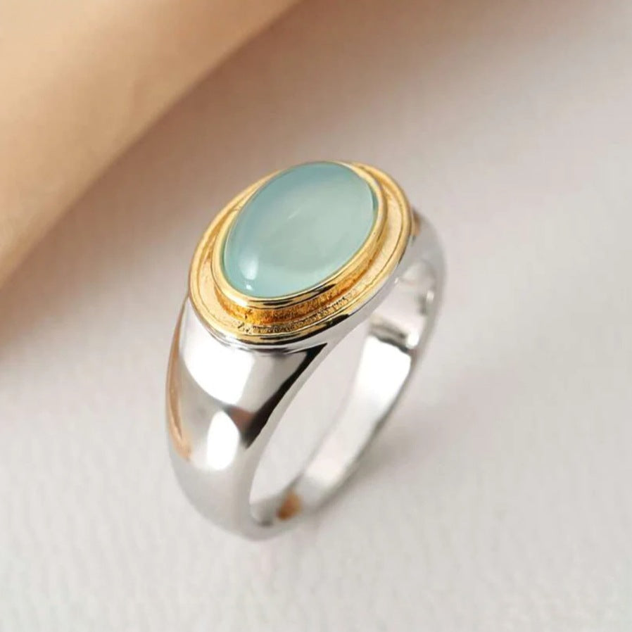 Buy Women's Retro Gold-plated Two-color Opal High-grade Ring online at DLC Market