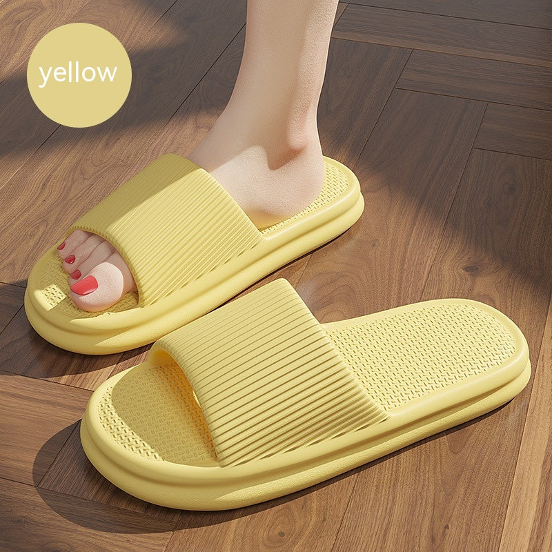 Buy Striped Design Home Slippers For Women Men Soft Anti-slip Floor Bathroom Slippers Solid House Shoes online at DLC Market