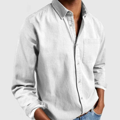 Men's Shirt New Long Sleeve Lapel by null
