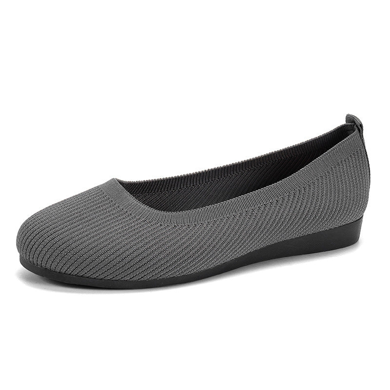 Buy Round Toe Flats Shoes Casual Comfortable Soft Slip On Knit Mesh Shoes For Women online at DLC Market