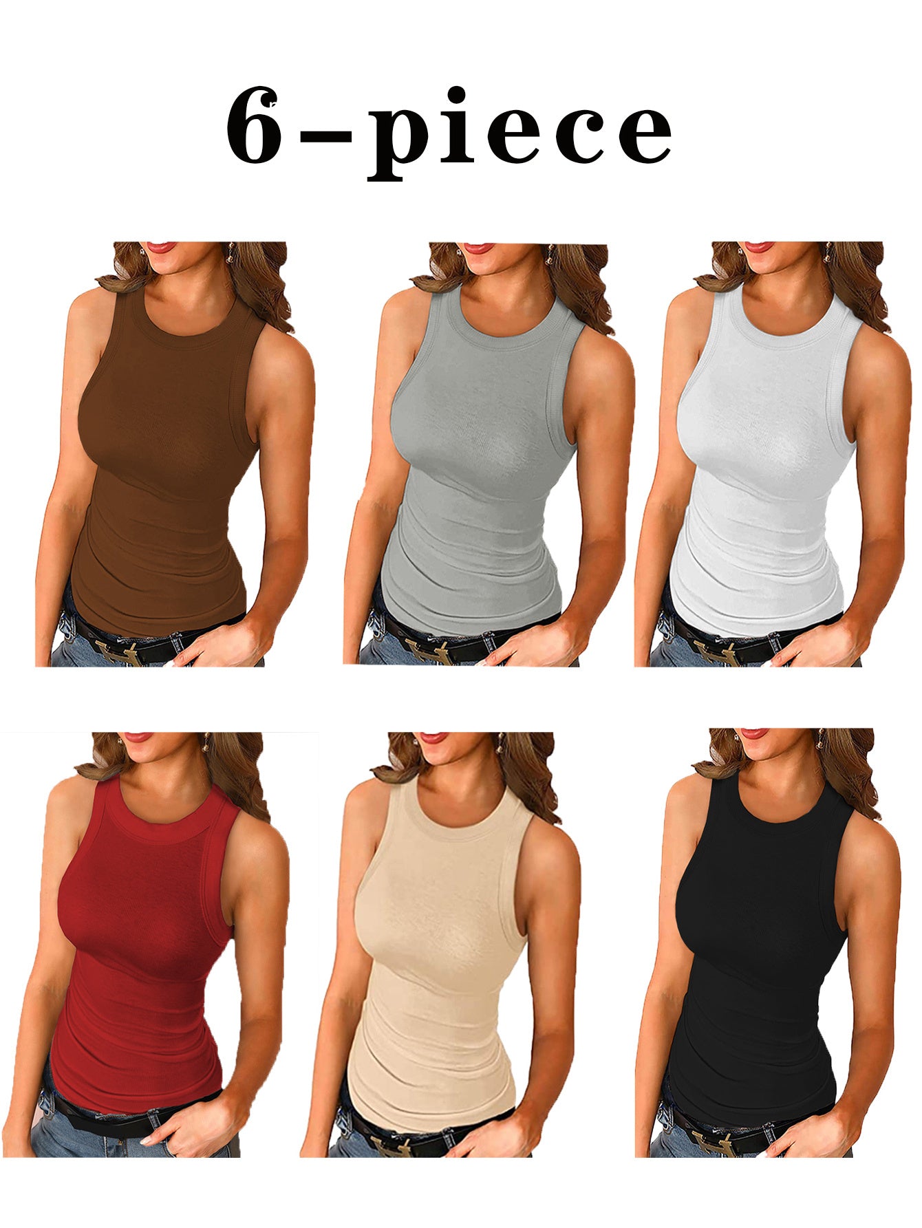 Buy New Solid Color Printed Round Neck Vest For Women online at DLC Market