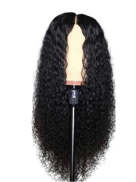 AA Hair Front Wig Womens Brazilian Human Long Curly Lace Wavy Hair Wigs US by null
