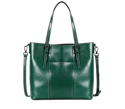 Buy Big Bag Genuine Leather Capacity Cowhide Messenger Bag Female Hand-held Tote online at DLC Market