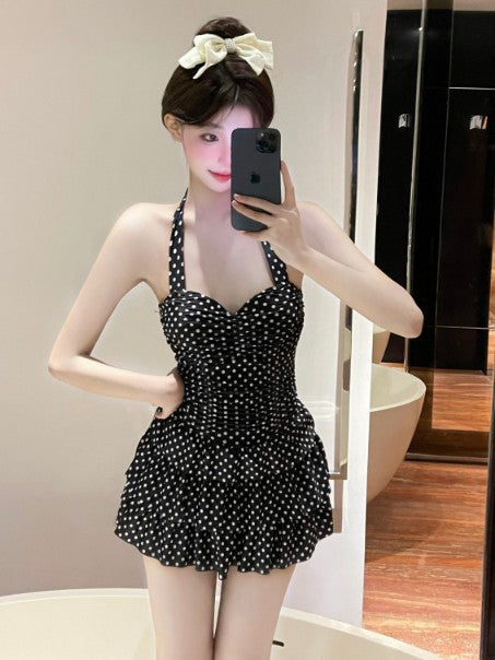 Buy Women's Retro Polka-Dot One-Piece Swimsuit online at DLC Market