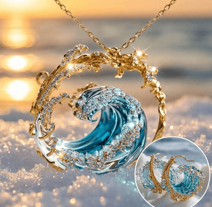 Buy Stainless Steel Spray Necklace Golden Set Silver online at DLC Market