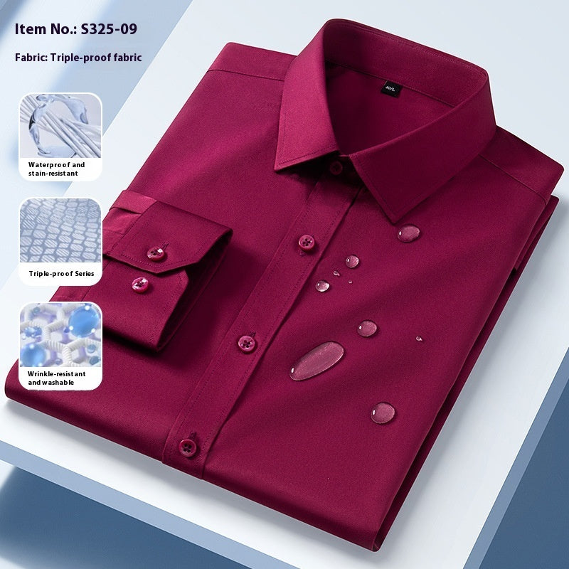 Three-proof Long-sleeved Shirt Men's Clothing by null