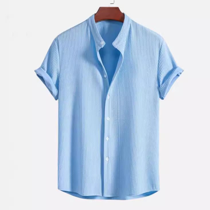 Short Sleeve Loose Shirt Top Summer Mens Clothing by null