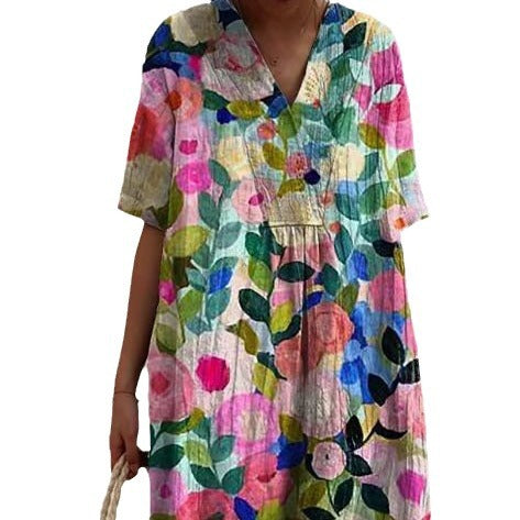 Buy Women's Comfortable Loose Printed Long Dress online at DLC Market
