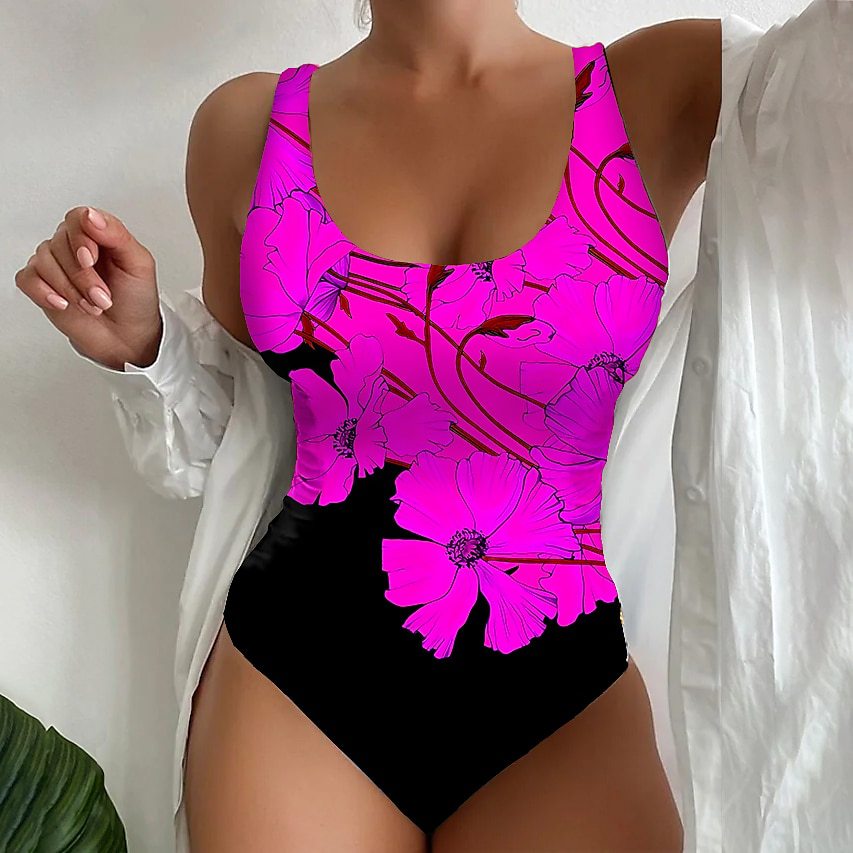Women's 3D Printed Tight One-piece Swimsuit by null