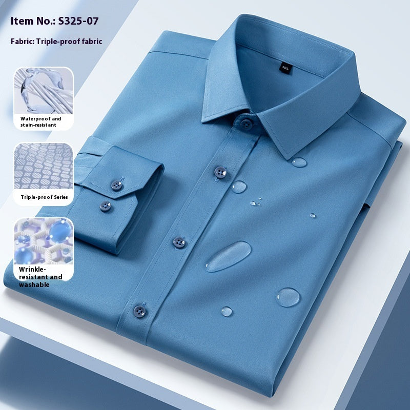 Three-proof Long-sleeved Shirt Men's Clothing by null