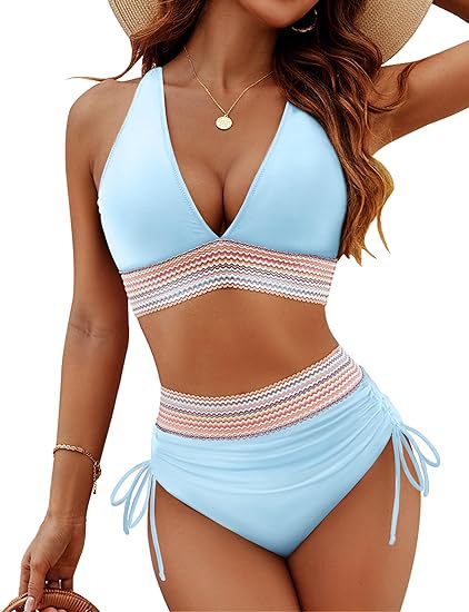 Fashion Women's High Waist Bikini Split Suit by null