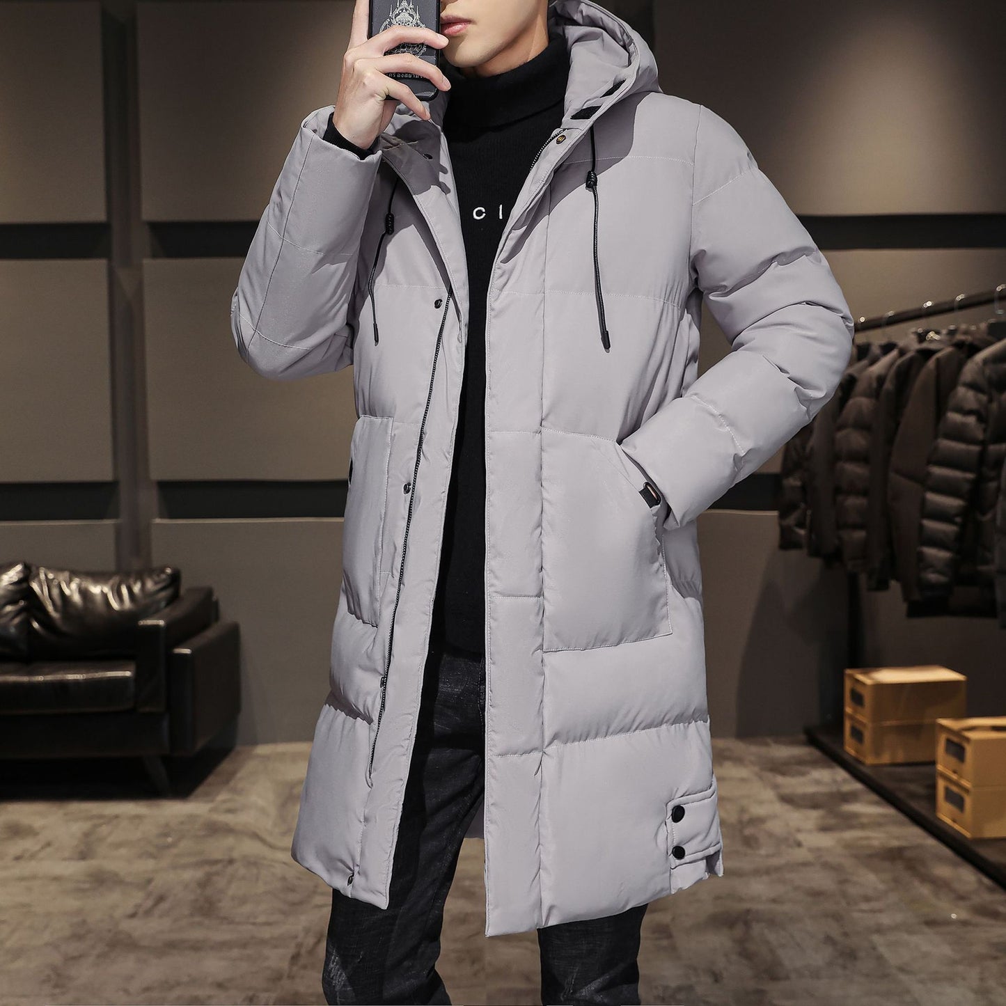 Fashionable And Handsome Thickened Work Clothes Cotton Coat Winter Clothing Down Men by null