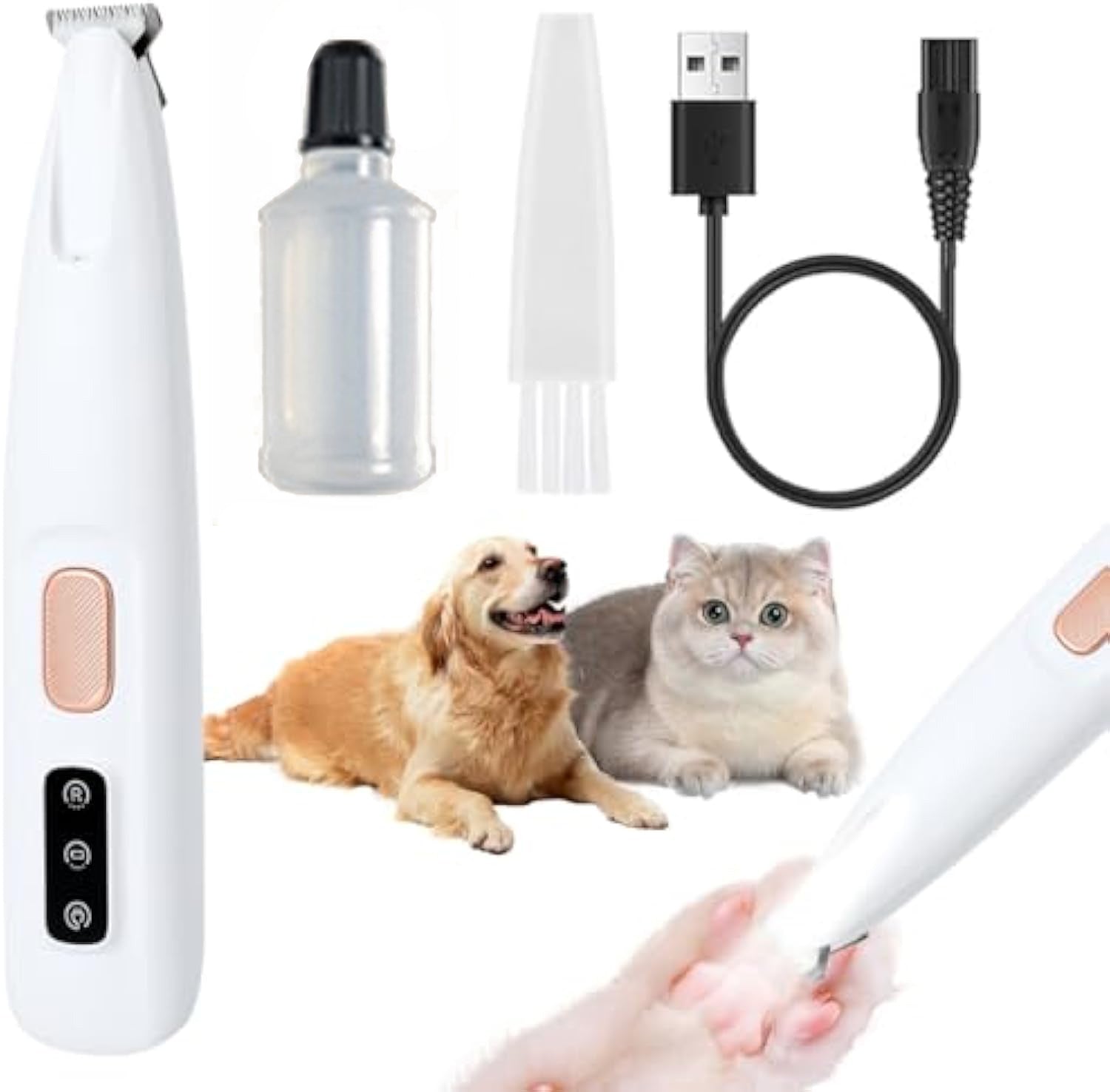 Buy Dog Paw Trimmer Electric Dog Trimmer For Paws Pet Paws Trimmer With Led Light Rechargeable Low Noise Pet Trimmer Hair Clipper online at DLC Market