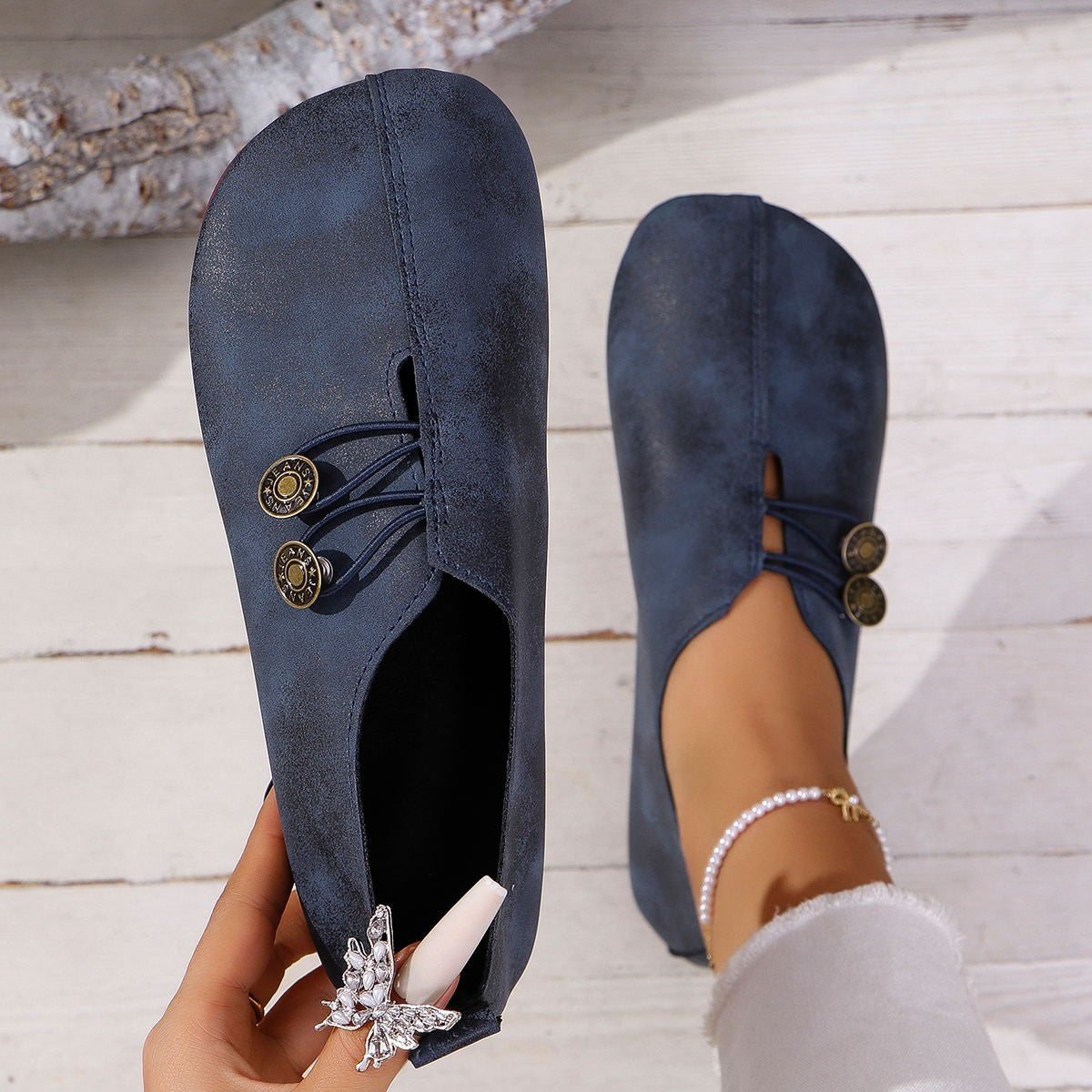 Buy Ins Square Toe Slip-on Sandals Summer Fashion Soft Flat Shoes For Women online at DLC Market
