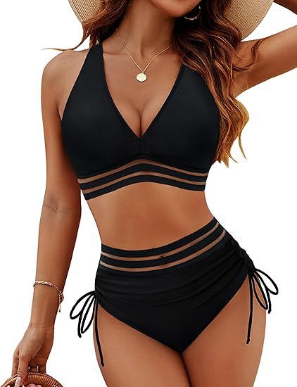 Women's High Waist Bikini Split Suit by null