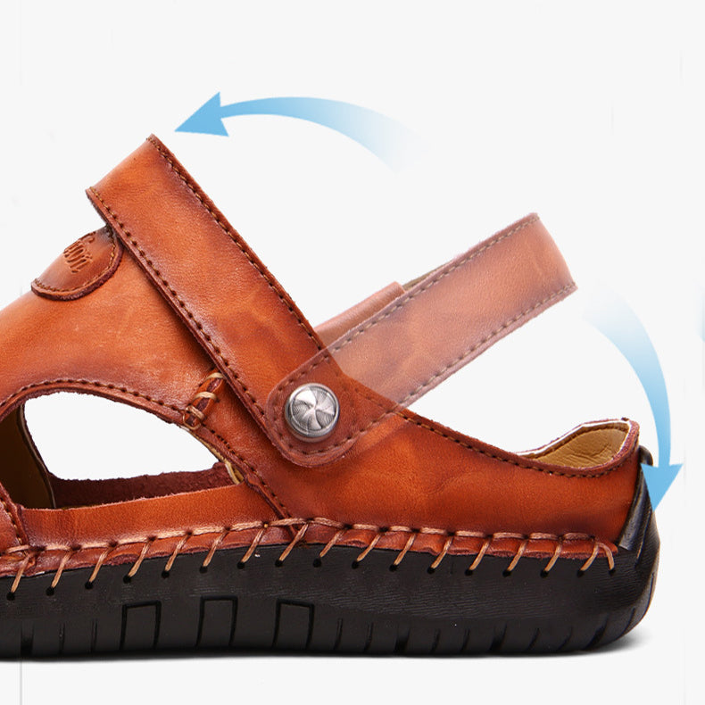Buy Men's Closed Toe Sandals Summer Adjustable Slides Slippers Fashion Beach Shoes online at DLC Market