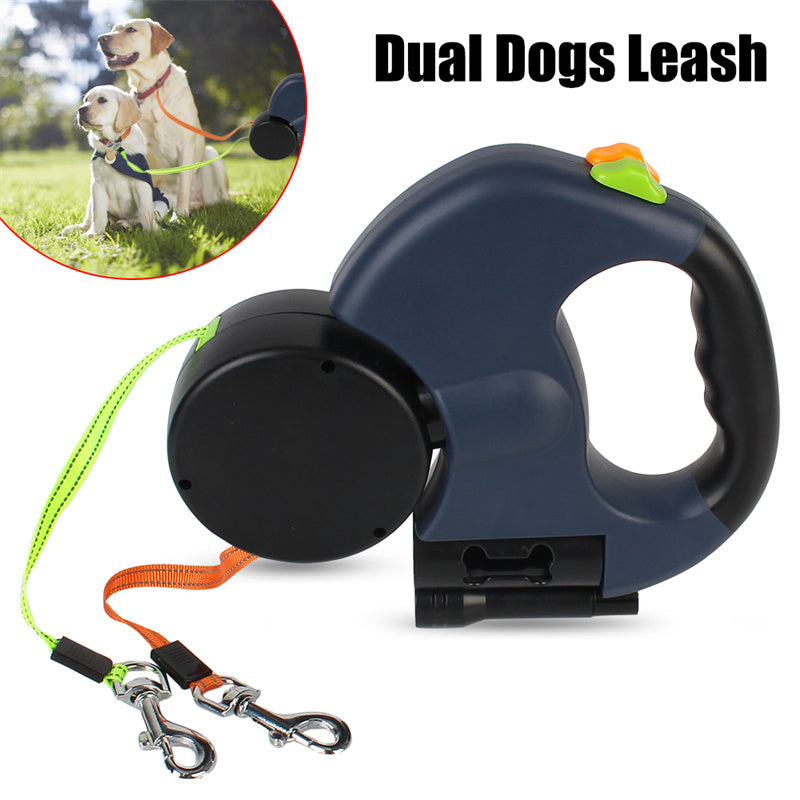 Buy Retractable Dog Leash For Small Dogs Reflective Dual Pet Leash Lead 360 Swivel No Double Dog Walking Leash With Lights Pet Products online at DLC Market