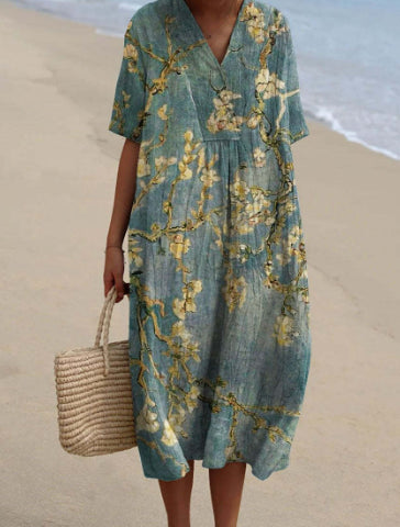 Buy Women's Comfortable Loose Printed Long Dress online at DLC Market
