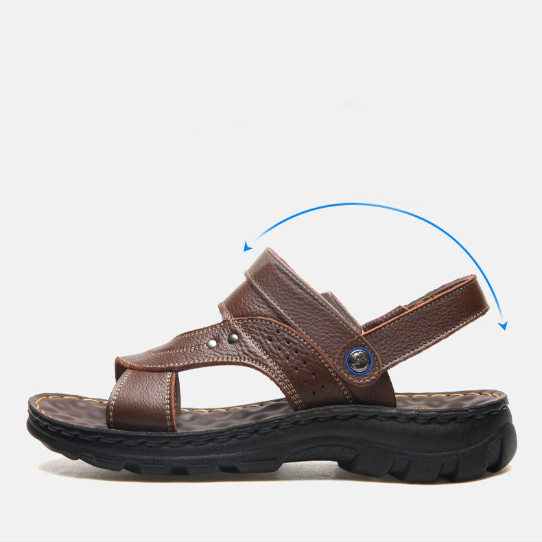 Buy Men Sandals Summer Beach Shoes Adjustable Back Strap Design Slippers Slides online at DLC Market