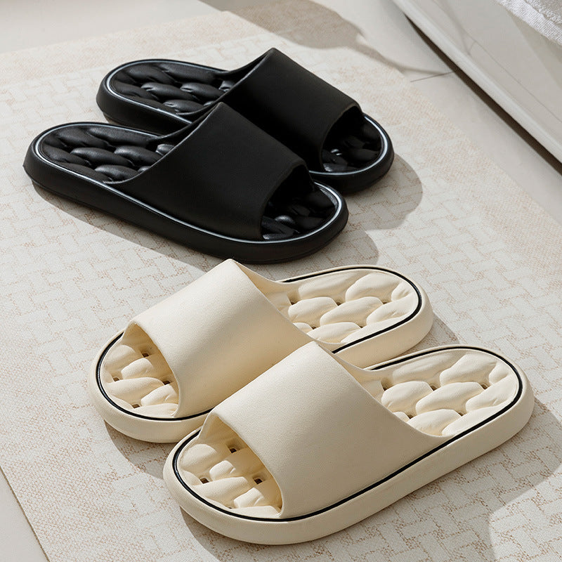 Buy Non-slip Design Bathroom Slippers Home Summer Thick Sole Floor Bedroom House Shoes For Women Men online at DLC Market