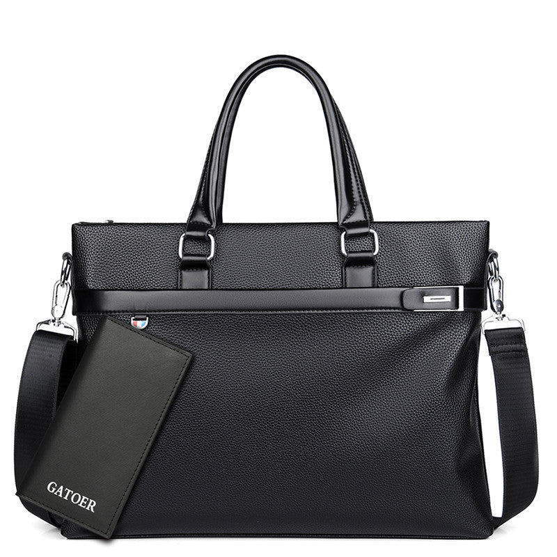 Buy Large Capacity Business Handbag Men's Soft Leather Briefcase online at DLC Market