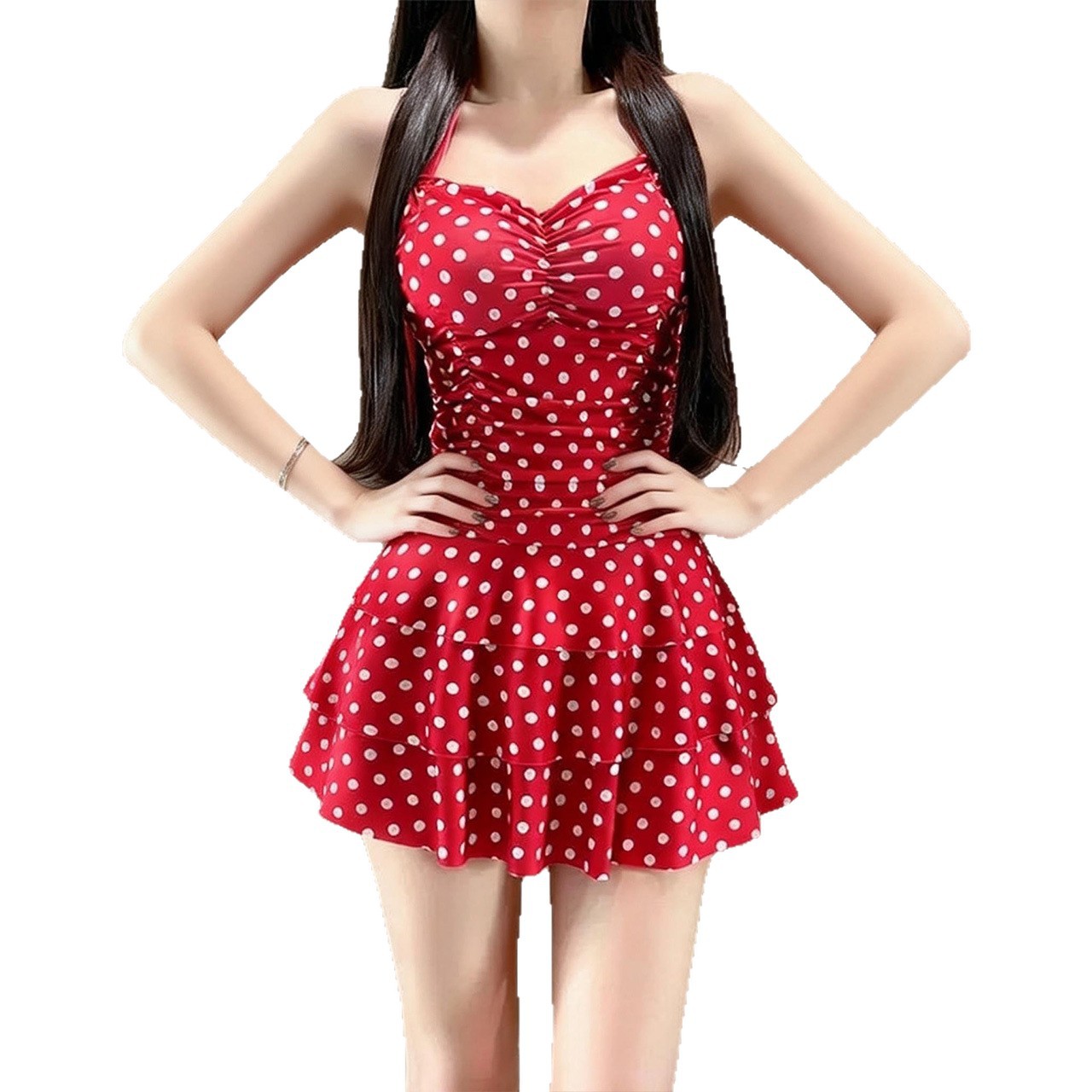 Buy Women's Retro Polka-Dot One-Piece Swimsuit online at DLC Market