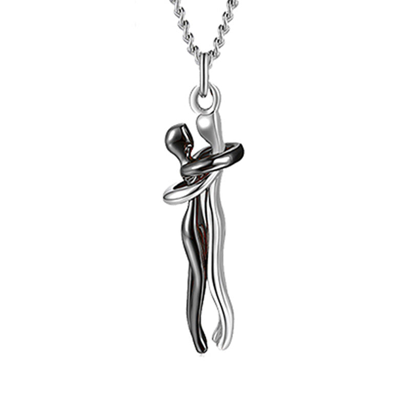 Buy Love Hug Necklace Unisex Men Women Couple Jewelry Simple Temperament Clavicle Chain Valentines Day Lover Gift online at DLC Market