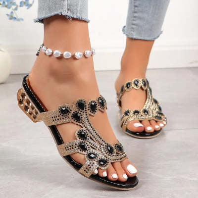 Buy Women's Fashion Outerwear Chunky Heel High Heel Flip-flops Plus Size Sandals online at DLC Market