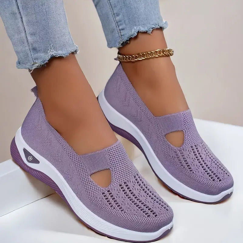Buy Mesh Flats Shoes Fashion Breathable Non-slip Soft Bottom Casual Shoes For Women online at DLC Market