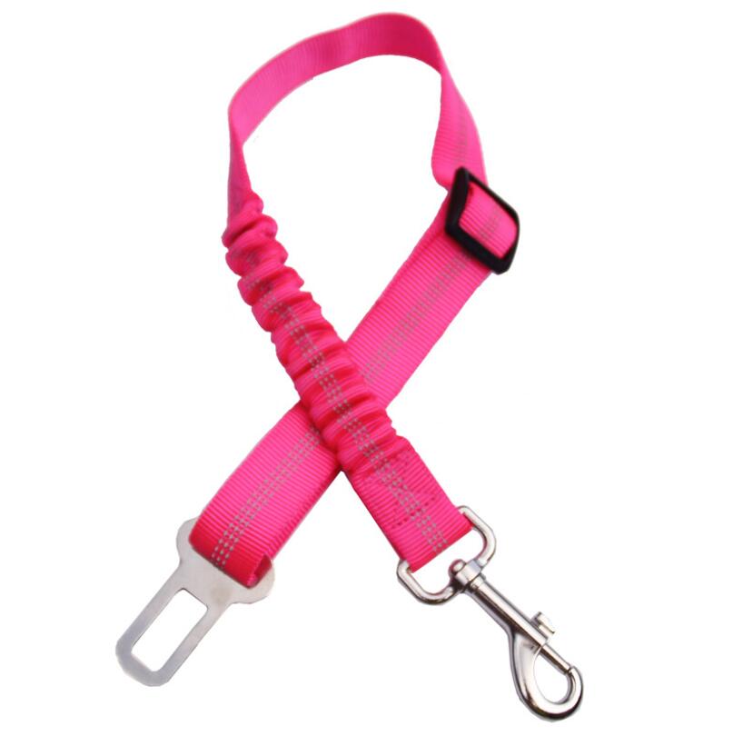 Buy Adjustable Dog Seat Belt Dog Car Seatbelt Harness Leads Elastic Reflective Safety Rope online at DLC Market