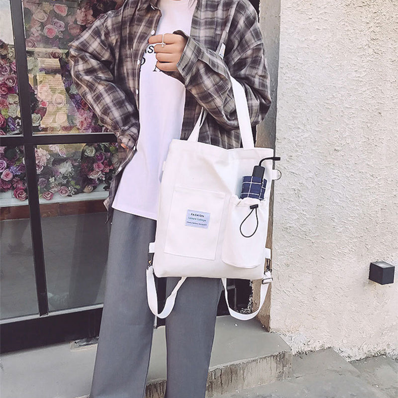 Buy Harajuku Canvas Bags Students Handbag With Pockets Preppy Buckpack Shoulder Bag For Women Shoolbags online at DLC Market