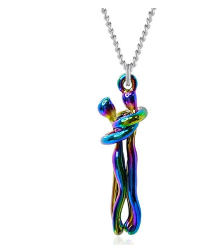 Buy Love Hug Necklace Unisex Men Women Couple Jewelry Simple Temperament Clavicle Chain Valentines Day Lover Gift online at DLC Market