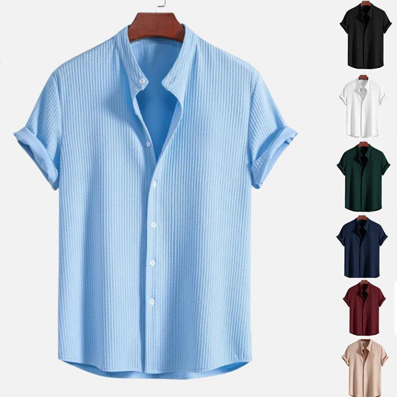 Short Sleeve Loose Shirt Top Summer Mens Clothing by null
