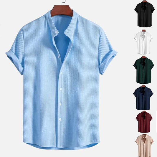 Short Sleeve Loose Shirt Top Summer Mens Clothing by null