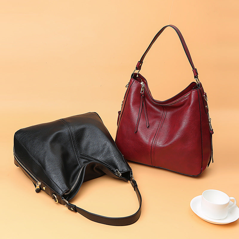 Buy Hobos Zipper Bucket Bags With Adjustable Shoulder-strap Handbags Temperament High Capacity Messenger Shoulder Bag For Women online at DLC Market