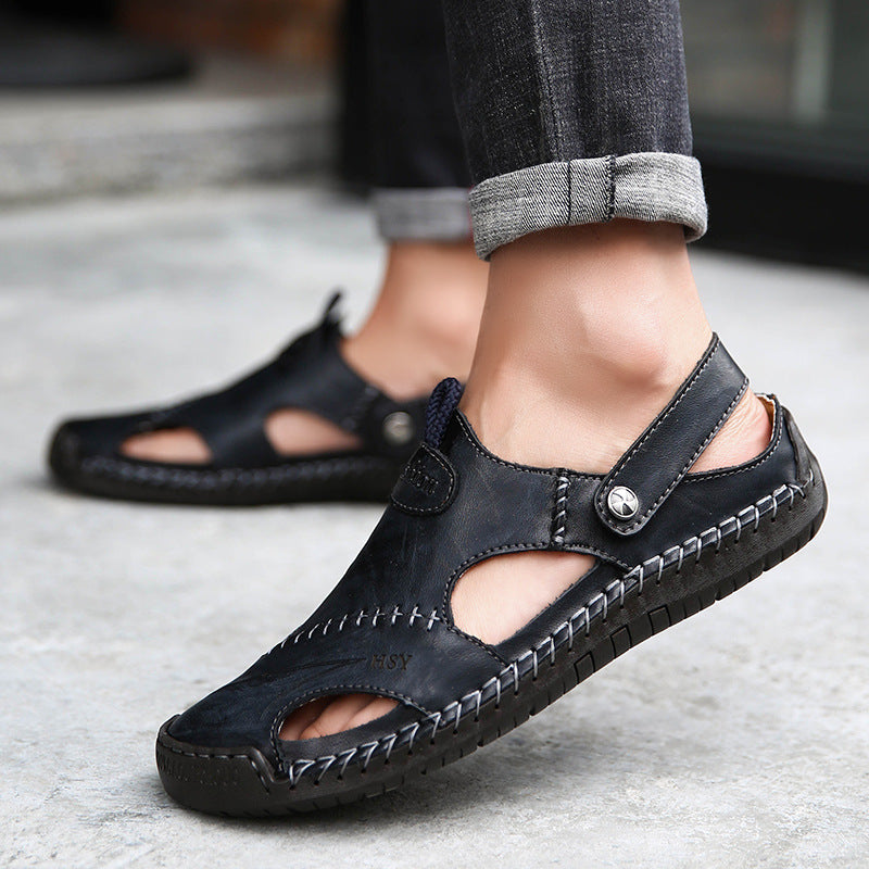 Buy Men's Closed Toe Sandals Summer Adjustable Slides Slippers Fashion Beach Shoes online at DLC Market