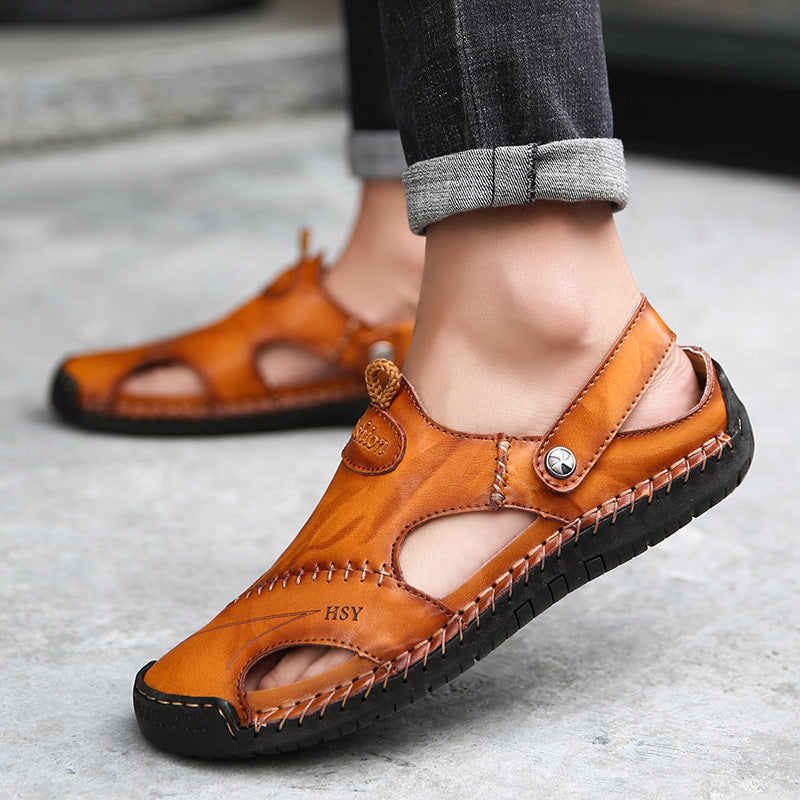 Buy Men's Closed Toe Sandals Summer Adjustable Slides Slippers Fashion Beach Shoes online at DLC Market