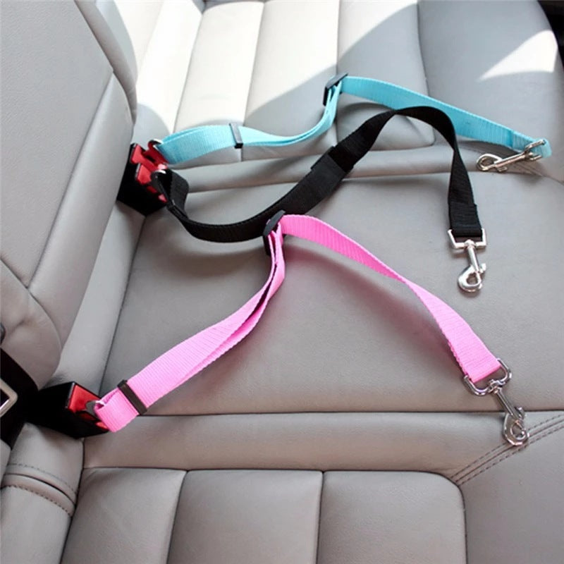 Buy Adjustable Pet Cat Dog Car Seat Belt Pet Seat Vehicle Dog Harness Lead Clip Safety Lever Traction Dog Collars Dogs Accessoires Pets Products online at DLC Market