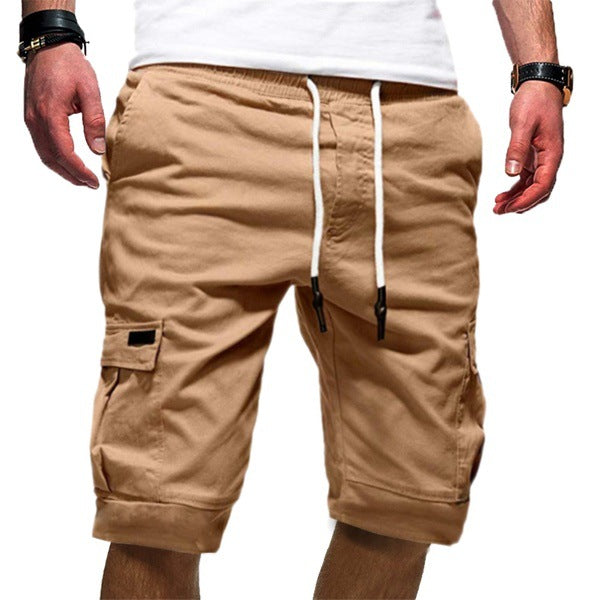 Men Casual Jogger Sports Cargo Shorts Military Combat Workout Gym Trousers Summer Mens Clothing by null