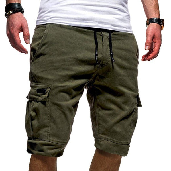 Men Casual Jogger Sports Cargo Shorts Military Combat Workout Gym Trousers Summer Mens Clothing by null