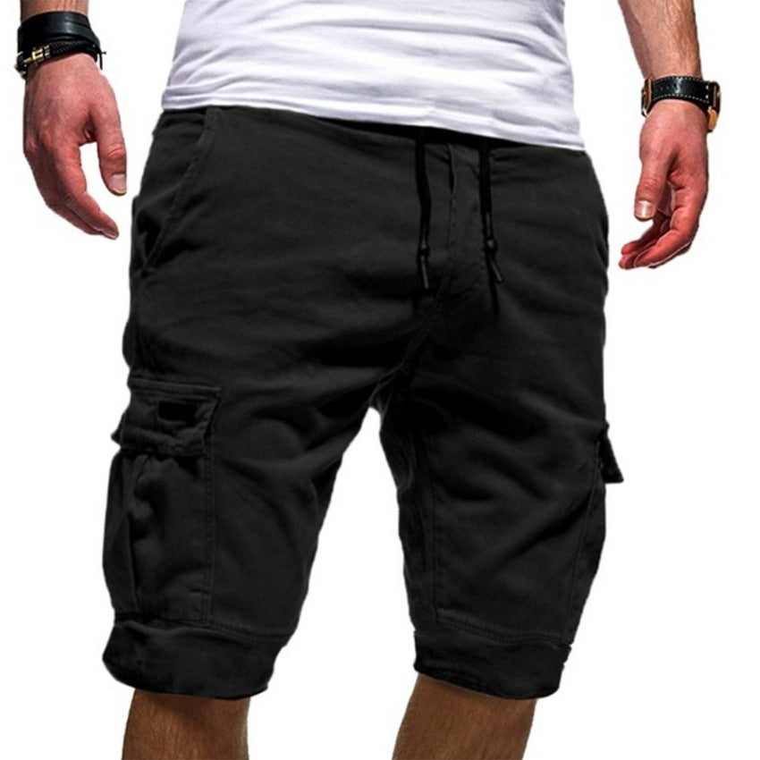 Men Casual Jogger Sports Cargo Shorts Military Combat Workout Gym Trousers Summer Mens Clothing by null