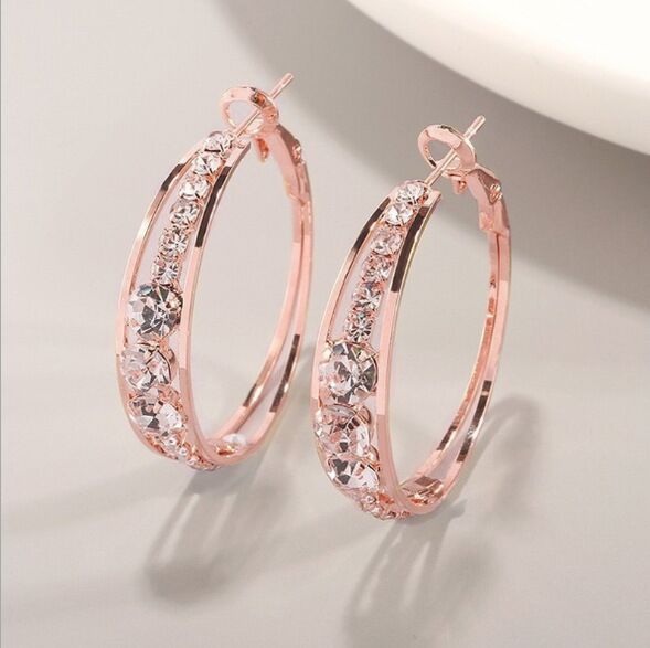 Buy European And American Air Drill Mosaic Women's Earrings online at DLC Market