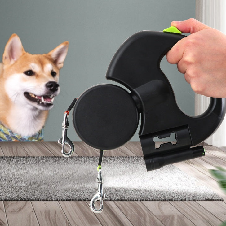Buy Retractable Dog Leash For Small Dogs Reflective Dual Pet Leash Lead 360 Swivel No Double Dog Walking Leash With Lights Pet Products online at DLC Market