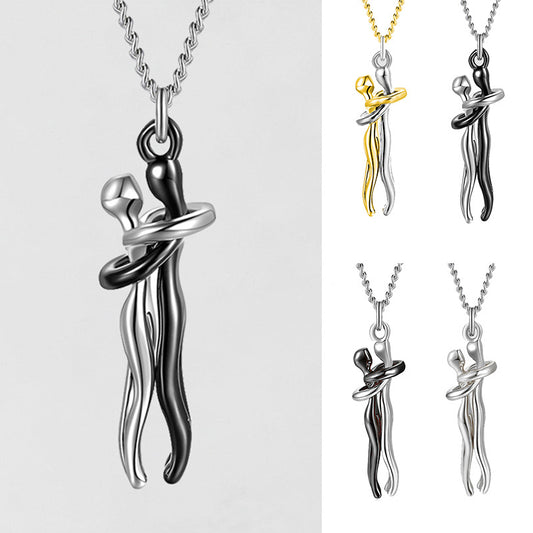 Buy Love Hug Necklace Unisex Men Women Couple Jewelry Simple Temperament Clavicle Chain Valentines Day Lover Gift online at DLC Market