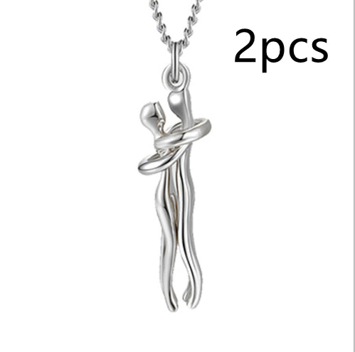 Buy Love Hug Necklace Unisex Men Women Couple Jewelry Simple Temperament Clavicle Chain Valentines Day Lover Gift online at DLC Market