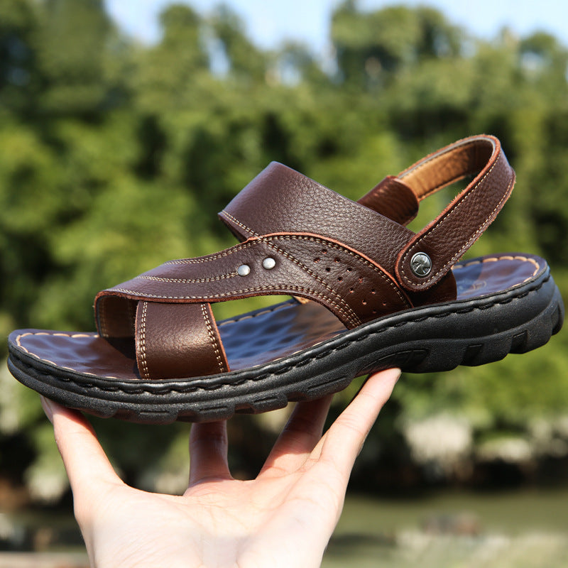Buy Men Sandals Summer Beach Shoes Adjustable Back Strap Design Slippers Slides online at DLC Market