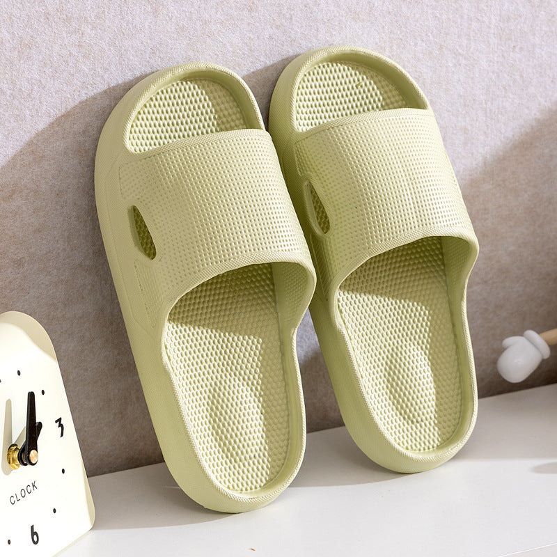 Buy Solid Color Thick Bottom Home Slippers Summer Non-slip Floor Bathroom Slipper Women Men Couples Shoes online at DLC Market