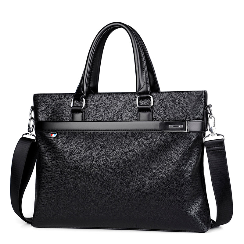 Buy Large Capacity Business Handbag Men's Soft Leather Briefcase online at DLC Market